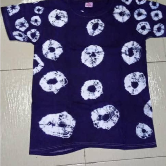 Tie &  dye ,Polo Tops ,Hand made (Adire) Unisex - Picture 5 of 15